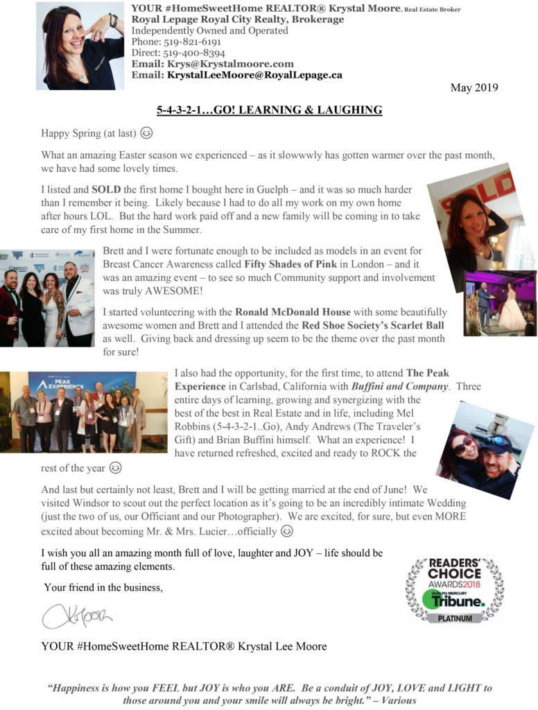 Letter from the Heart May 2019 image
