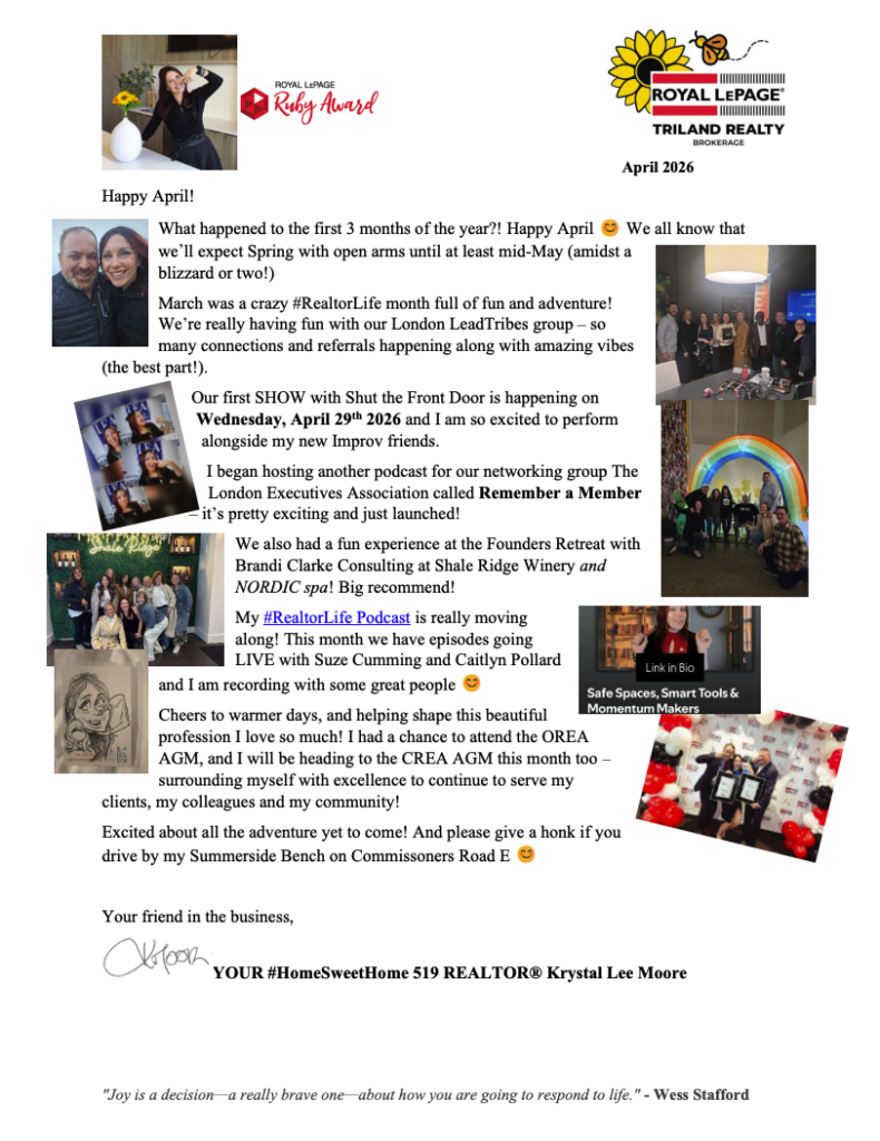 April Newsletter Krystal Lee Moore image