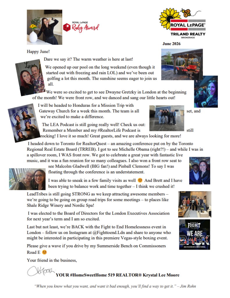 June Newsletter Krystal Lee Moore image